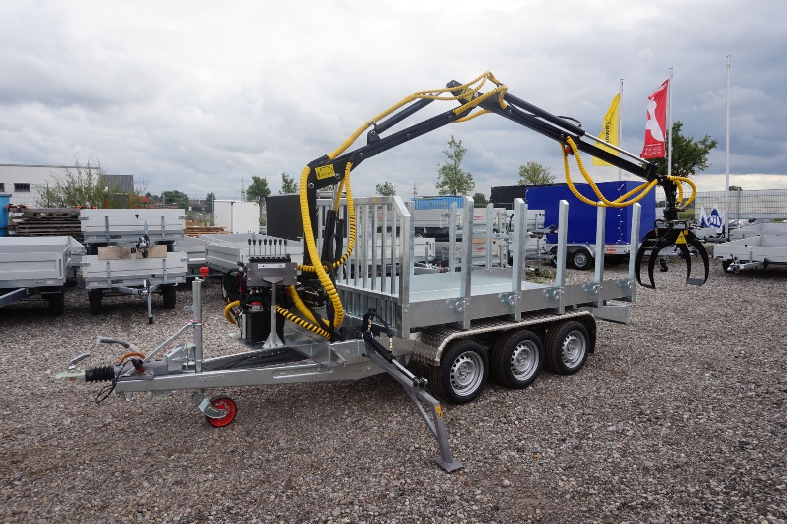 Forstanhänger HT353017-K mit Jansen-Kran – Holztransport – Ladefläche 3,00 x 1,49 m – Image 4