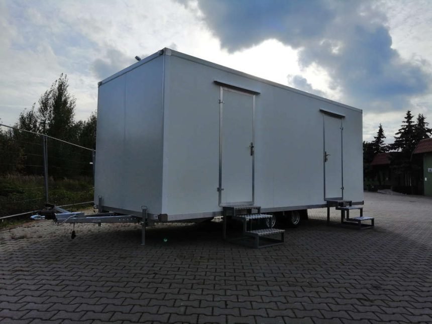 Remorque Sanitaire double 5 WC 3 Urinoirs 6×2,40 mètres – Image 3