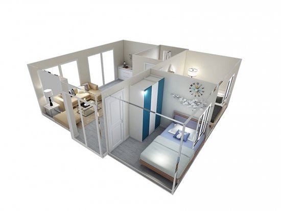 Mobilhomecontainer / Luksuriøst minihus med to soveværelser – Billede 8