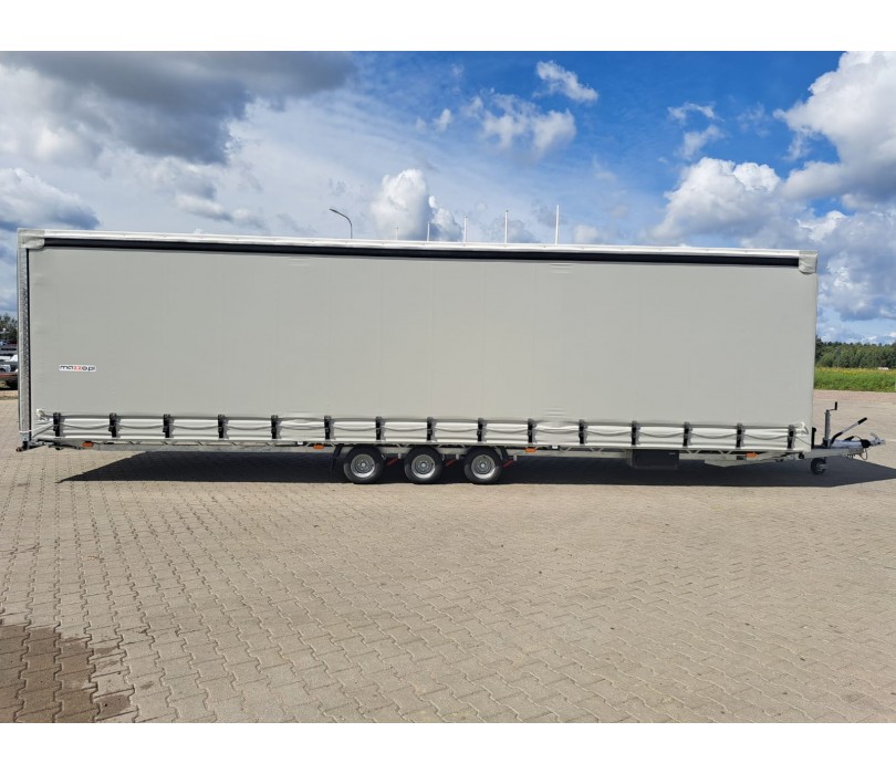 STIM biltransporttrailer med skydedug, totalvægt 3500 kg, med elektrisk spil – Billede 14