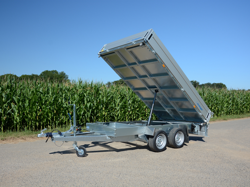 Remorque porte-voitures avec benne basculante arrière HKCR 2731/186, 2700 kg, surface de chargement 3,19 x 1,86 m – Image 4