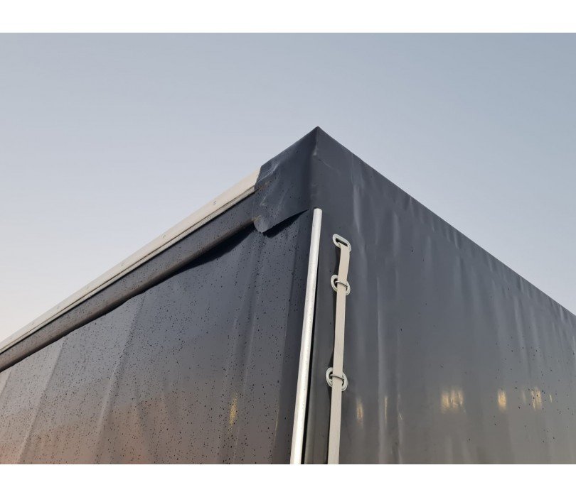 Remorque porte-voitures 620 x 210 x 240 cm avec rideaux coulissants sur 2 côtés, poids total autorisé en charge jusqu'à 3 500 kg, transporteur universel – Image 2