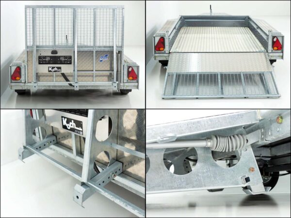 Remorque pour engins de chantier Ifor Williams GX125 157×366 3,5 t | Rampe 1,2 m | Plancher en aluminium neuf