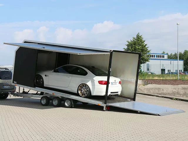 Remorque porte-voitures Vezeko Race Master H210cm 3,5t Treuil électrique Argent – Image 8