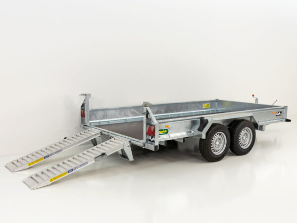 Remorque porte-engins de chantier Unsinn UBA 166 x 366 cm 3,0 t | Rampes pivotantes - Neuve – Image 4