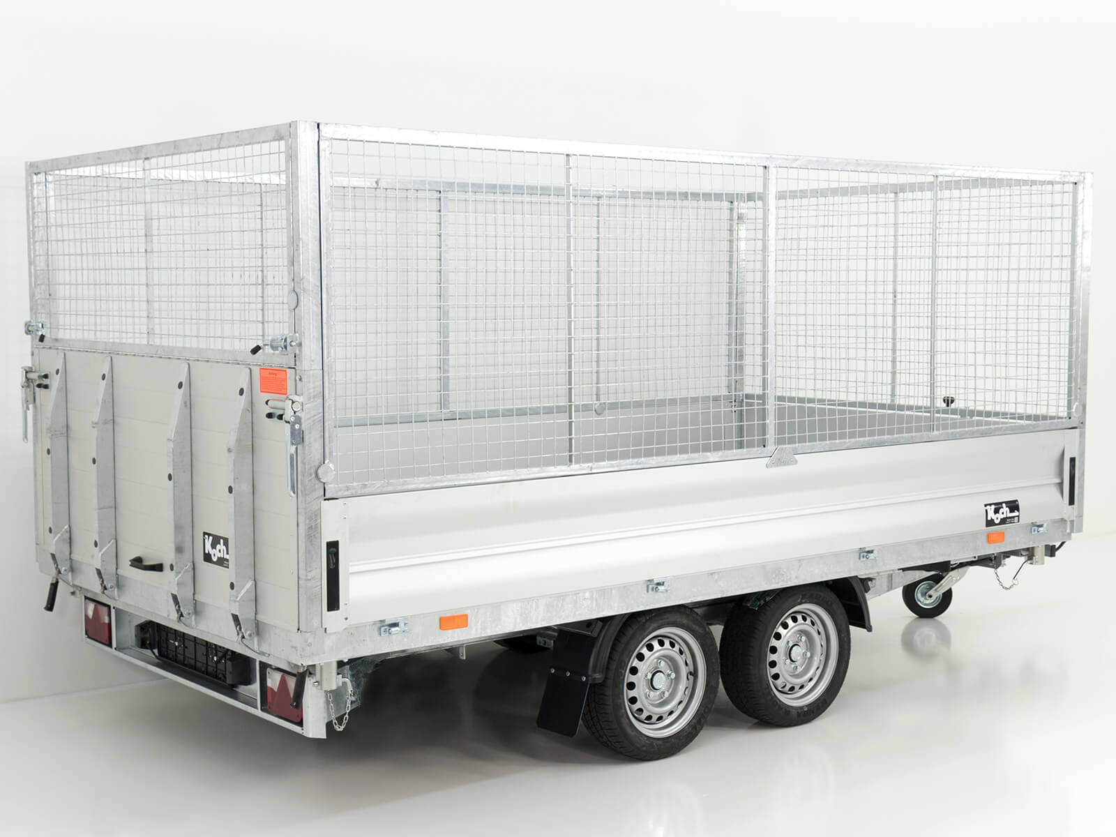 Benne basculante multivoies Vezeko VMDK35.3 | 185 x 350 cm, 3,5 t | Plateau de chargement basculant | Côtés grillagés - Neuf – Image 12