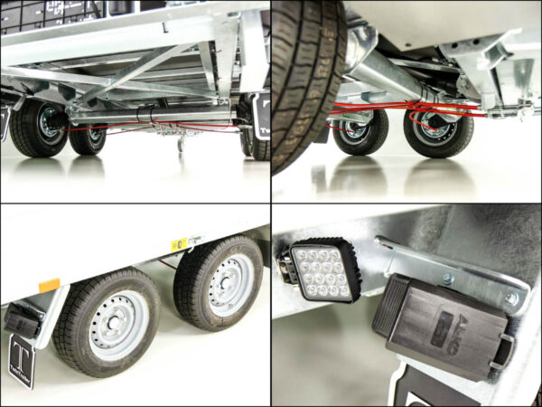 Camion-benne double à plusieurs roues arrière TT30-30 3,0 t | 183 x 309 x 40 cm / Largeur de caisse 80 cm | Tandem | Éclairage LED neuf – Image 6