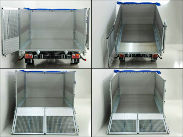 Camion-benne double à plusieurs roues arrière TT30-30 3,0 t | 183 x 309 x 40 cm / Largeur de caisse 80 cm | Tandem | Éclairage LED neuf