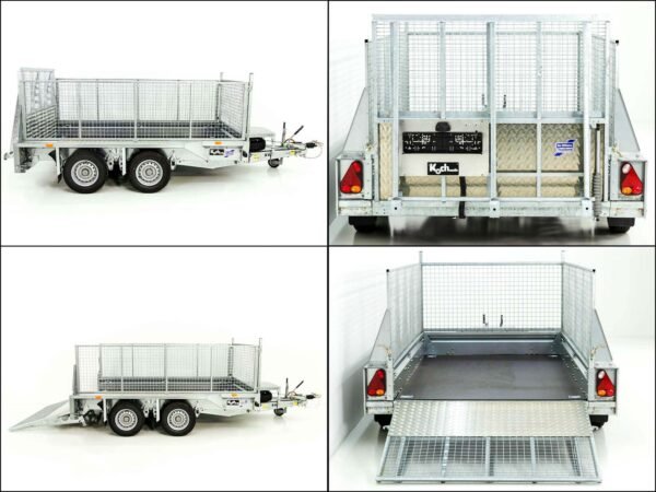 Remorque pour engins de chantier Ifor Williams GX105 157×303 2,7 t | Rampe de chargement | Grillage - Neuve