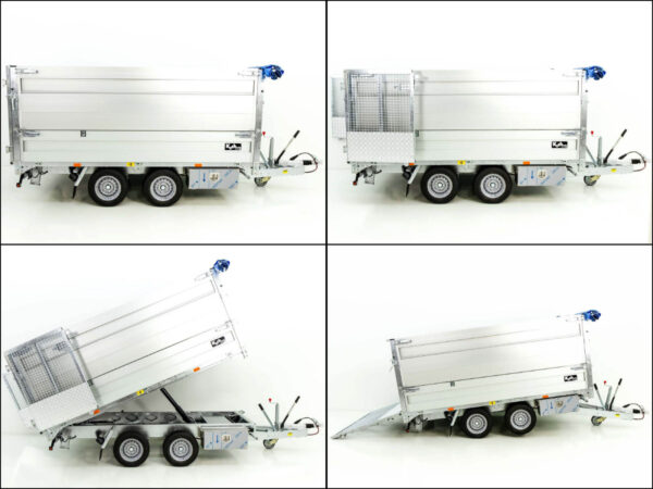 Camion-benne double à plusieurs roues arrière TT30-30 3,0 t | 183 x 309 x 40 cm / Largeur de caisse 80 cm | Tandem | Éclairage LED neuf