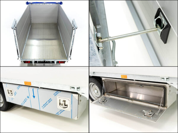 Semi-remorque benne arrière double TT35-35 3,5 t | 192 x 352 x 140 cm | Tandem Neuf – Image 10