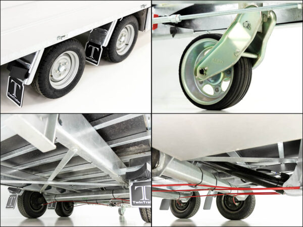 Semi-remorque benne arrière double TT35-35 3,5 t | 192 x 352 x 140 cm | Tandem Neuf – Image 11