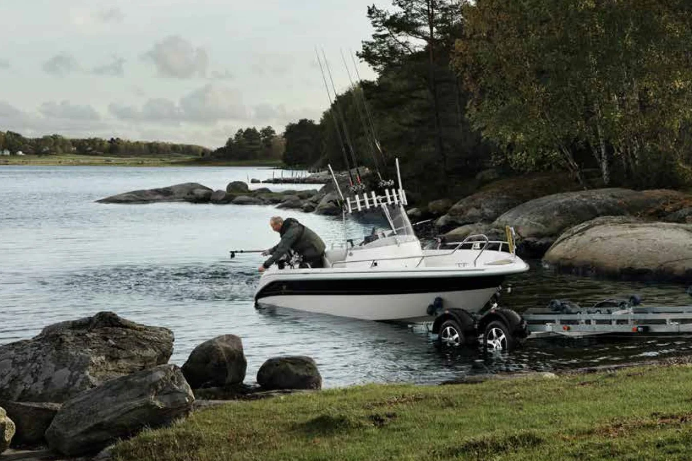 Remorque bateau 2500 kg – 7,50 m – Double essieu – Multi-rouleaux – Image 2