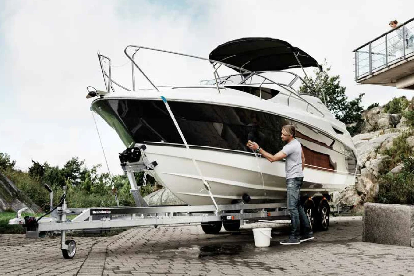 Remorque bateau 3500 kg – 9,15 m – Double essieu – Multi-rouleaux – Image 4